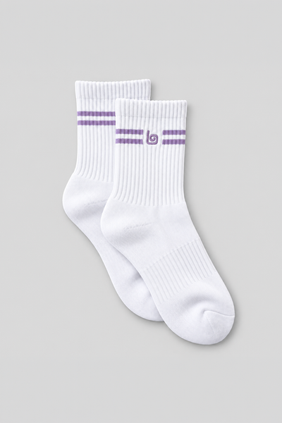 Striped Quarter Socks - Iris