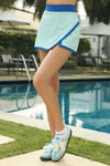 Classic Naia 3D Slit Skirt - Aqua mix Blue - Olaben - Womens Skirt