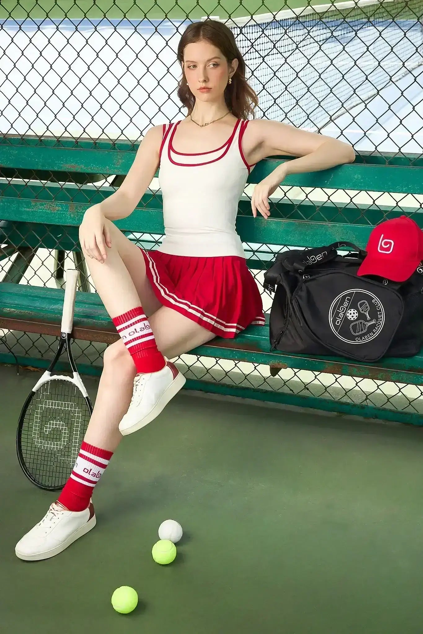 AeroMesh Tank & Champion Pleated Skirt - Redwood - Olaben