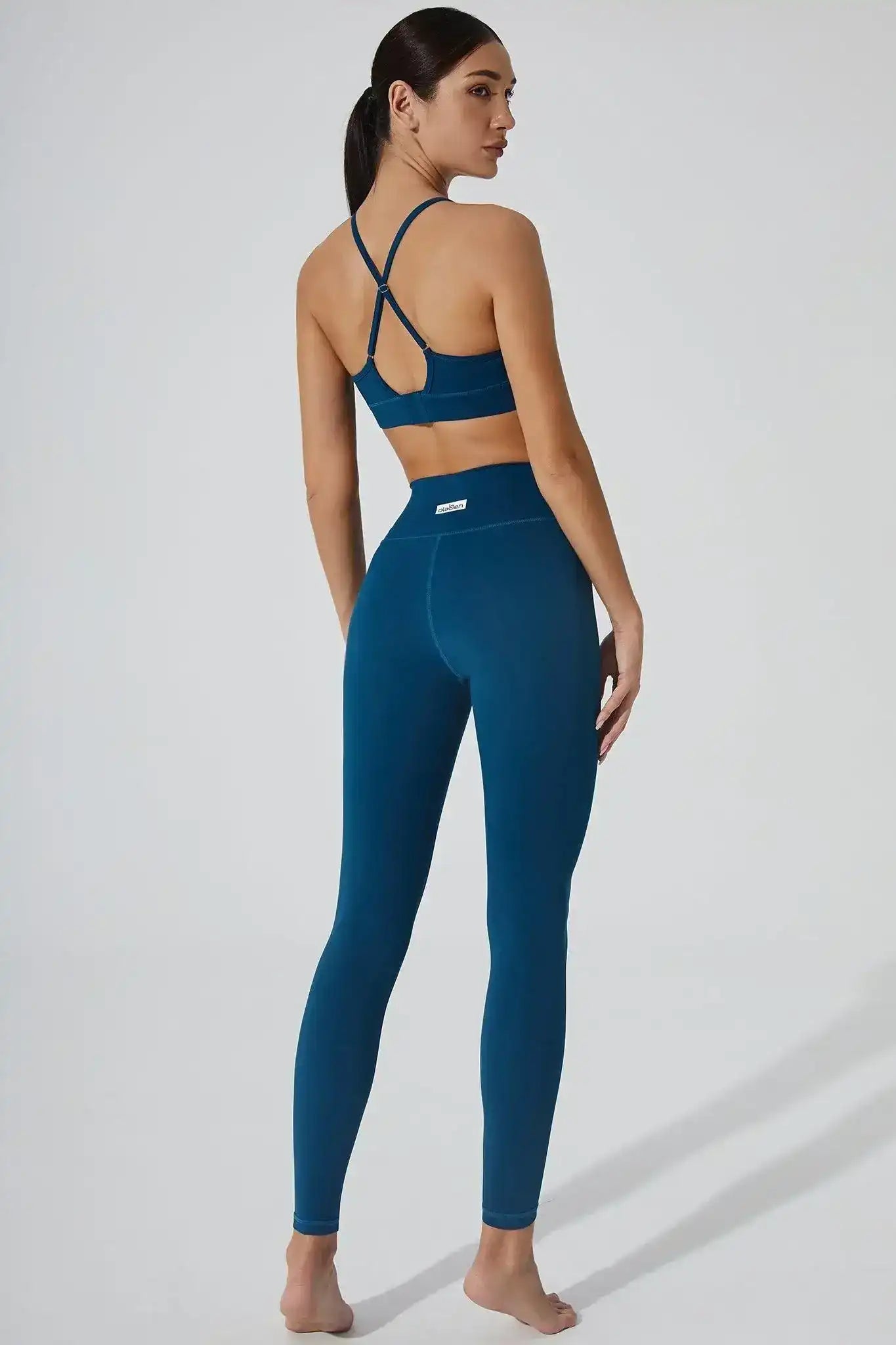Olaben Allison Legging in Empire Blue — alternate styled view, sculpting legging