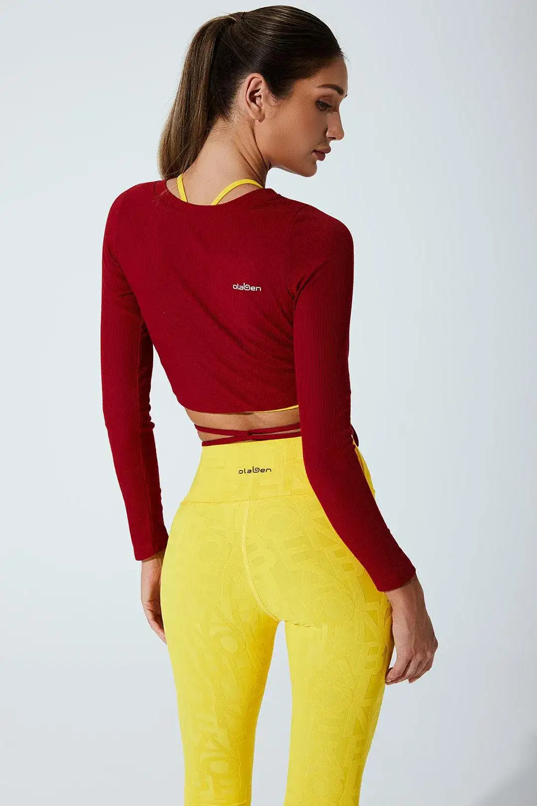 Archangel Long Sleeve Top - Red Burgundy - Olaben