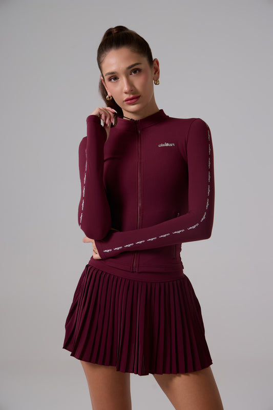 Birgit Pleated Skirt - Dark Fire