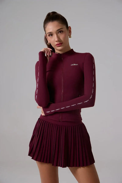Birgit Pleated Skirt - Dark Fire