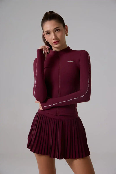 Birgit Pleated Skirt - Dark Fire