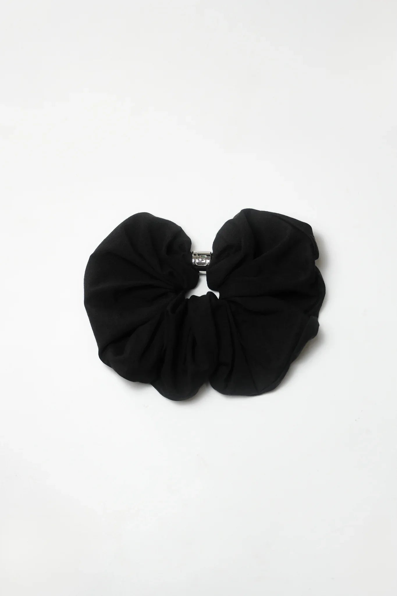 Oversized Silver Bead Scrunchie - Black - Olaben - Headwear