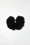 Oversized Silver Bead Scrunchie - Black - Olaben - Headwear