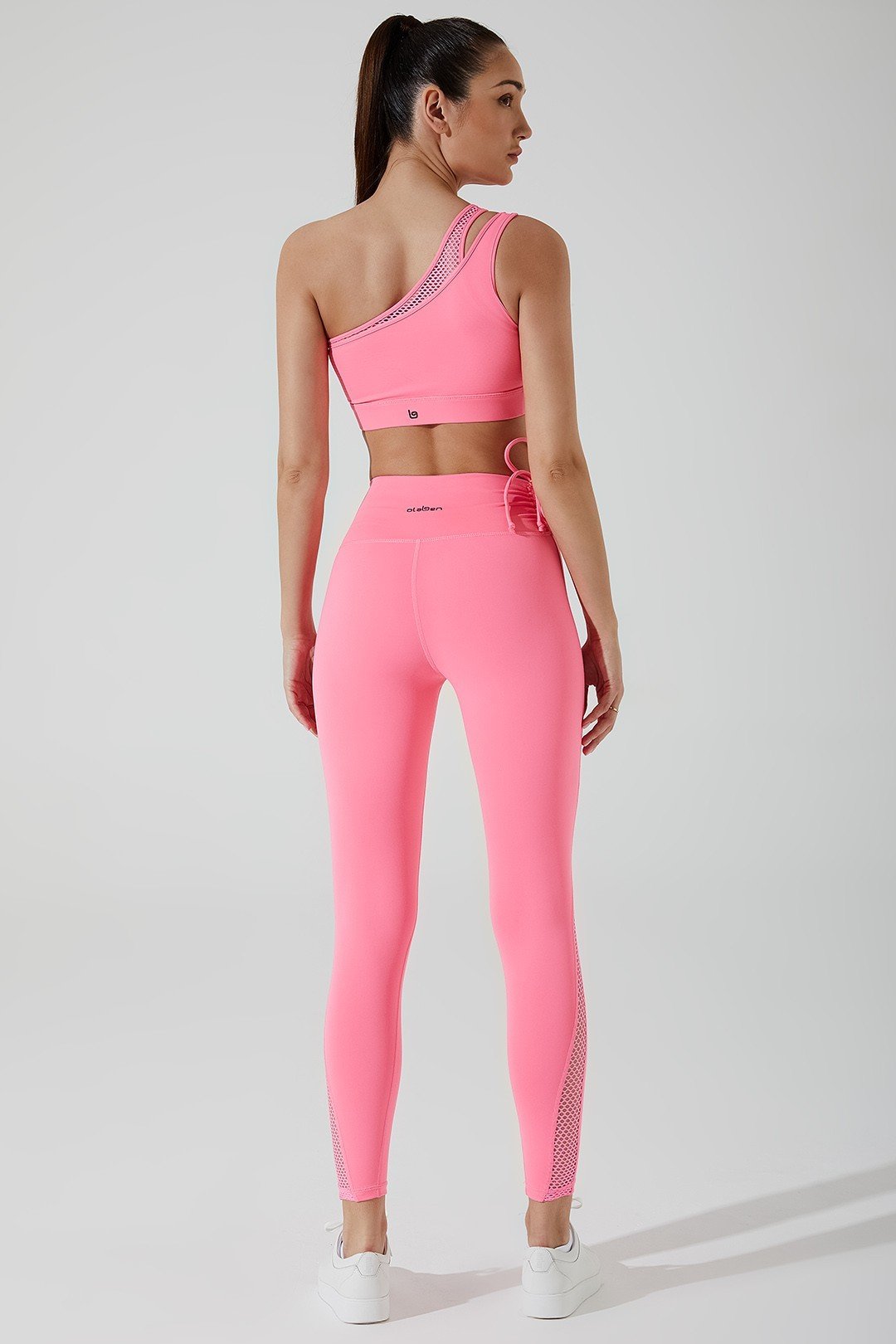 Cotton candy pink Clarita mesh leggings for women, size 4, OW-0100-WLG-PK.