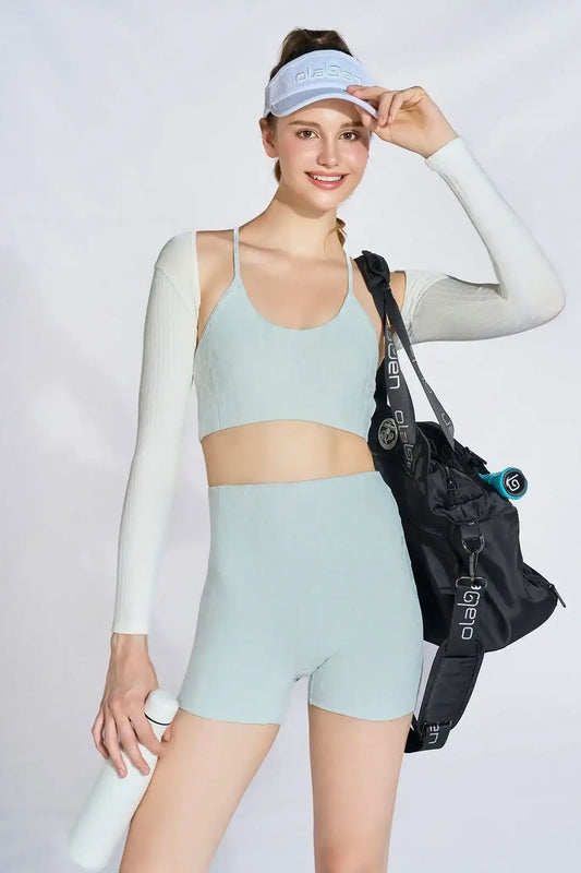 Olaben Classic Lumière Bra 3D in Mint Cream — 3D embossed bra, hero studio shot