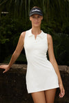 Classic Tennis Polo Dress - White
