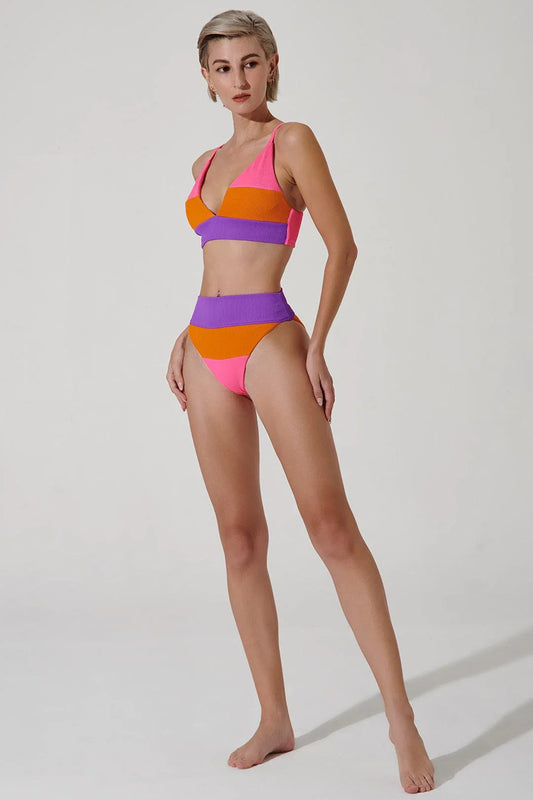 Colorblock Bra - Sunset - Olaben - Womens Bra