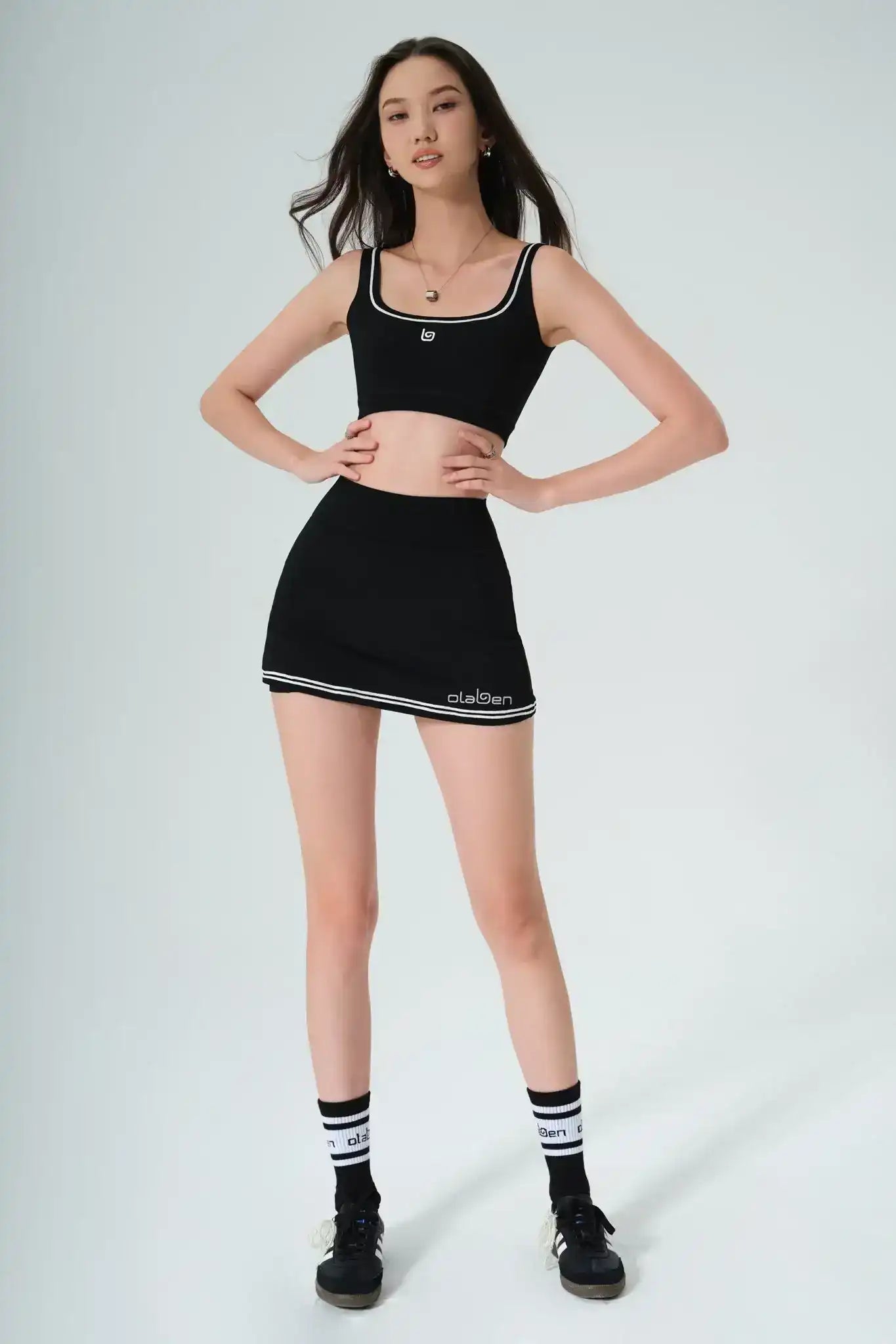 Olaben Electric Bra in Black — sculpting bra, hero campaign shot