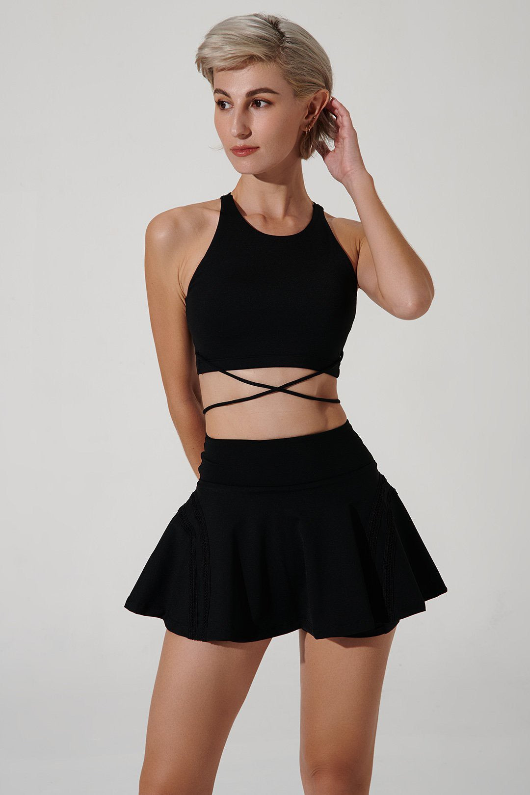 Black women's skirt by Elinor, style OW-0139-WSK-BK, in a classic and elegant design.