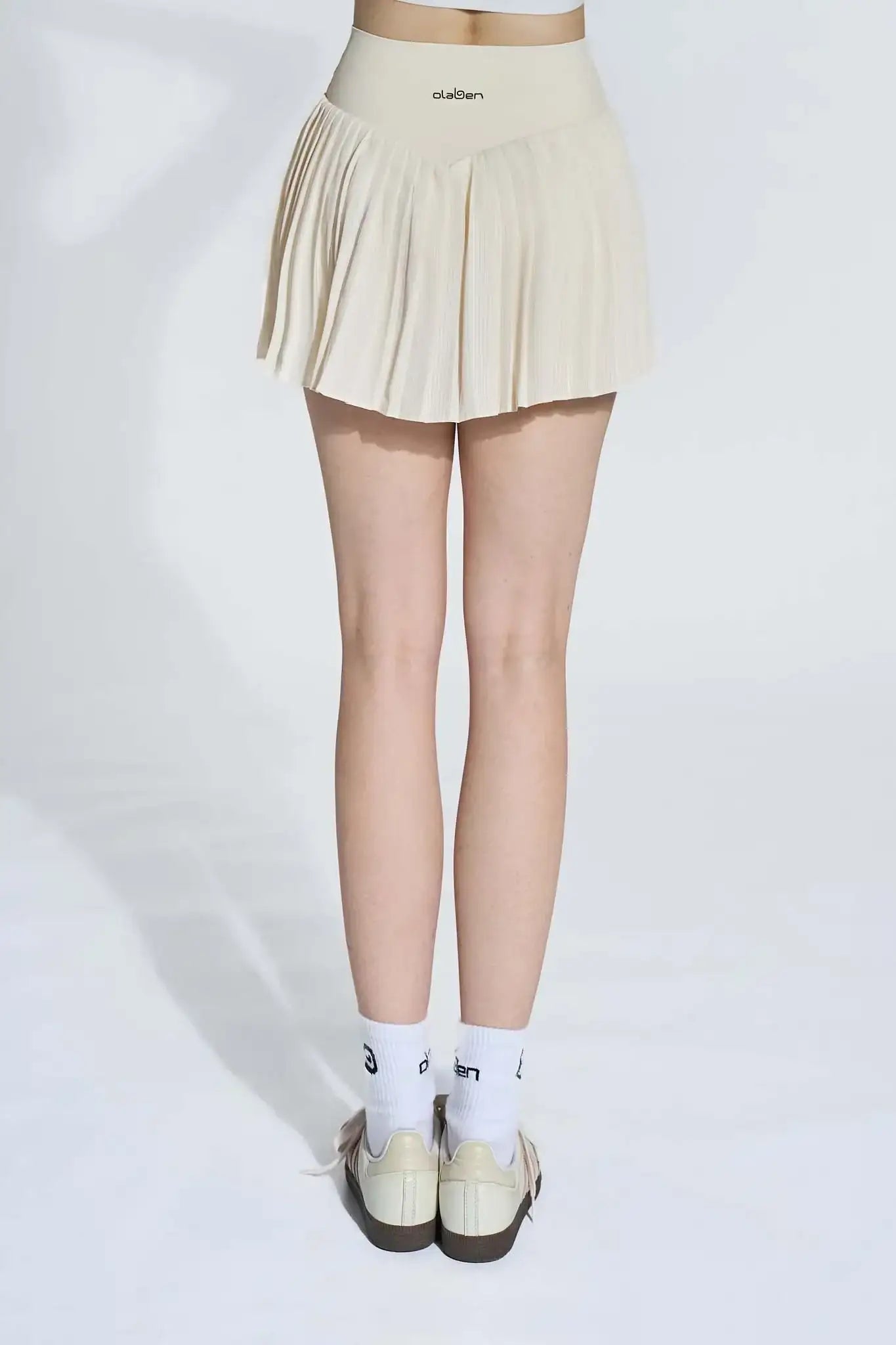 Elite Pleated Skirt - Ivory - Olaben