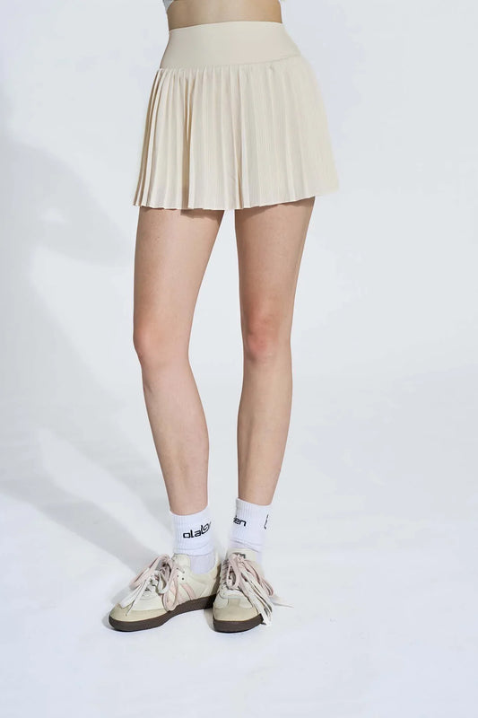 Elite Pleated Skirt - Ivory - Olaben - Womens Skirt