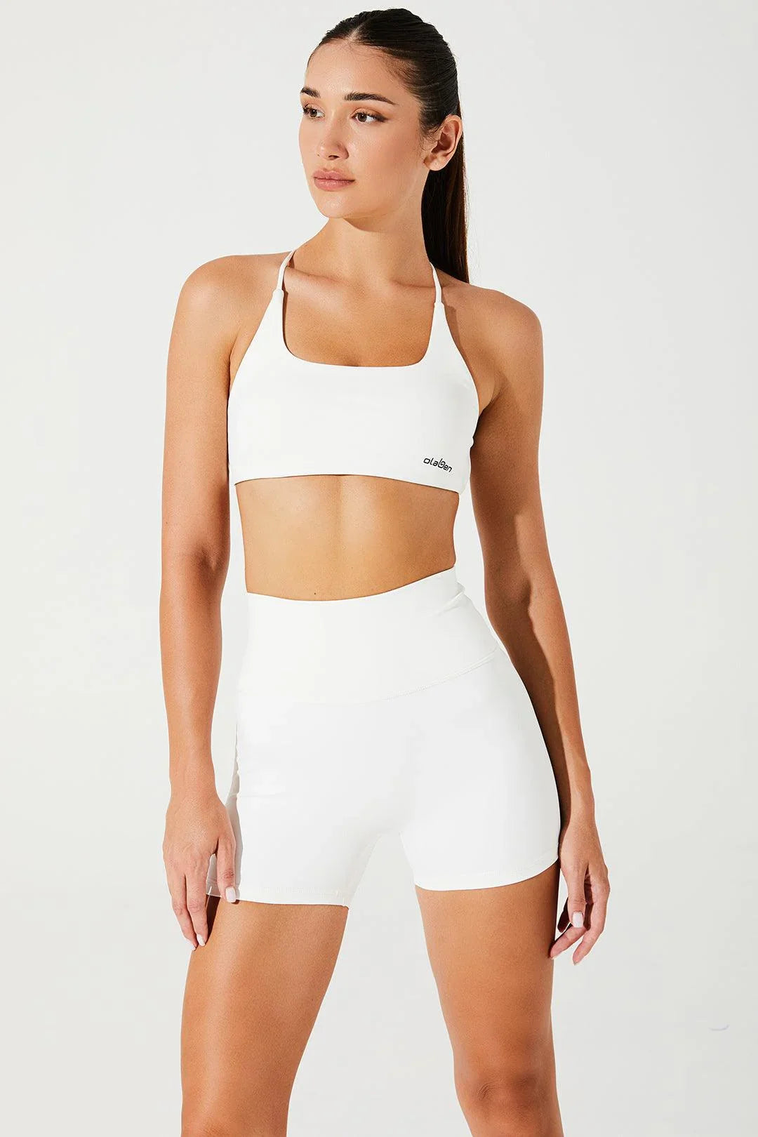 Elvi Biker Short - White - Olaben - Womens Shorts