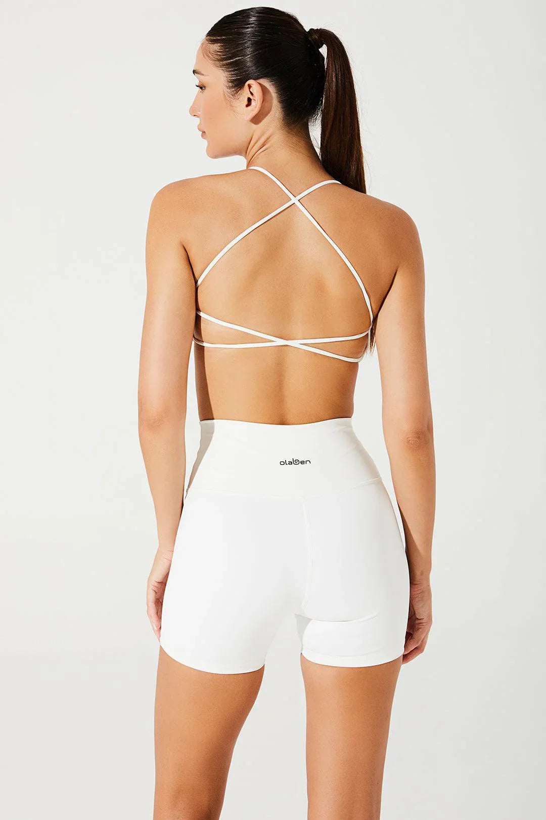 Elvi Biker Short - White - Olaben - Womens Shorts