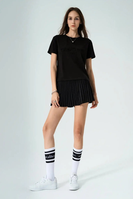 Embossed Logo T Shirt - Black - Olaben