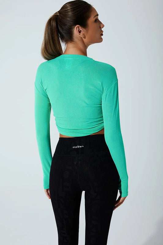Emmy Long Sleeves Top - Downy Green - Olaben - Womens Long Sleeve