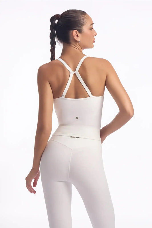 Evo Align Cross Tank - Off White - Olaben