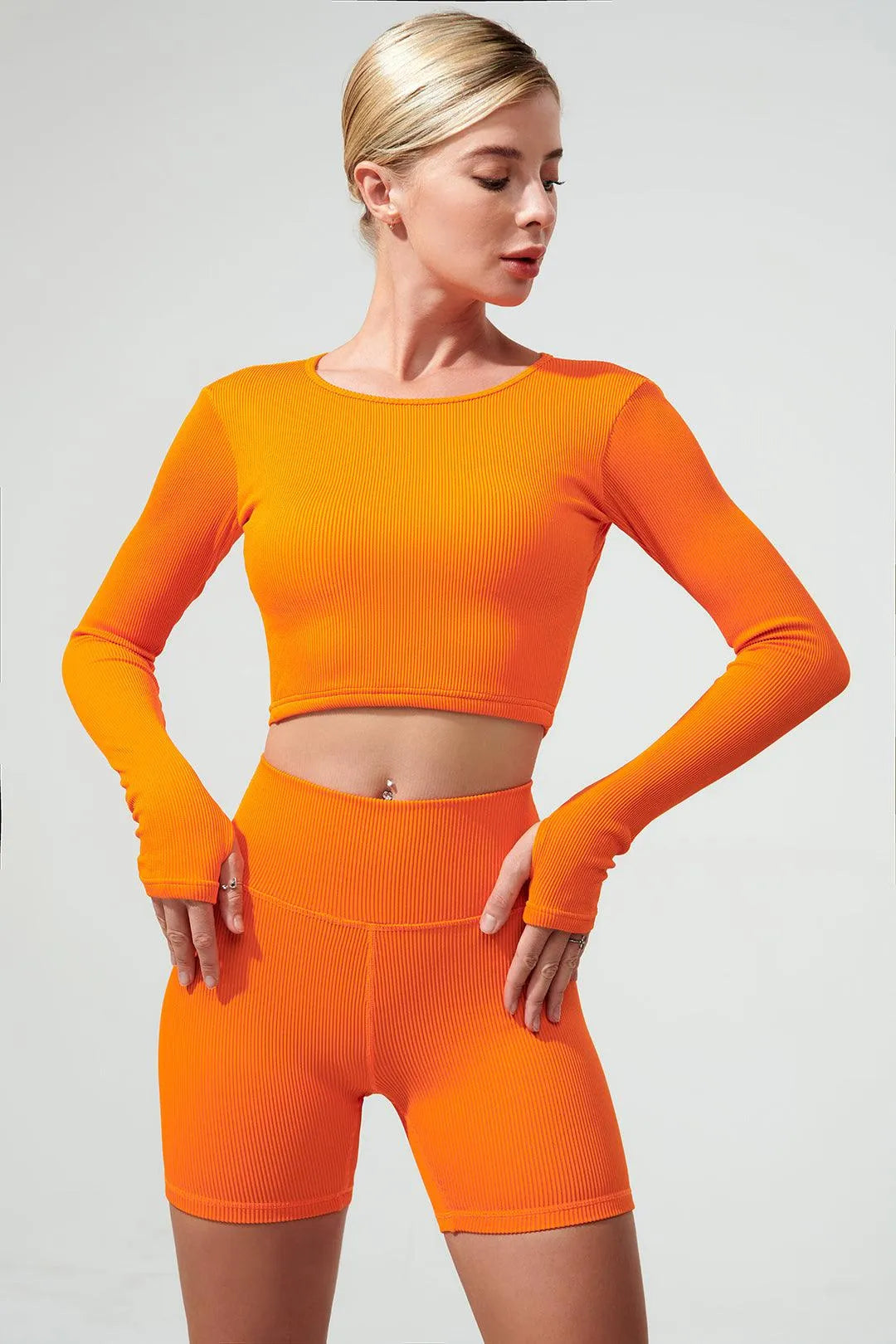 Fendy Long Sleeve Top - Tangerine - Olaben - Womens Bra
