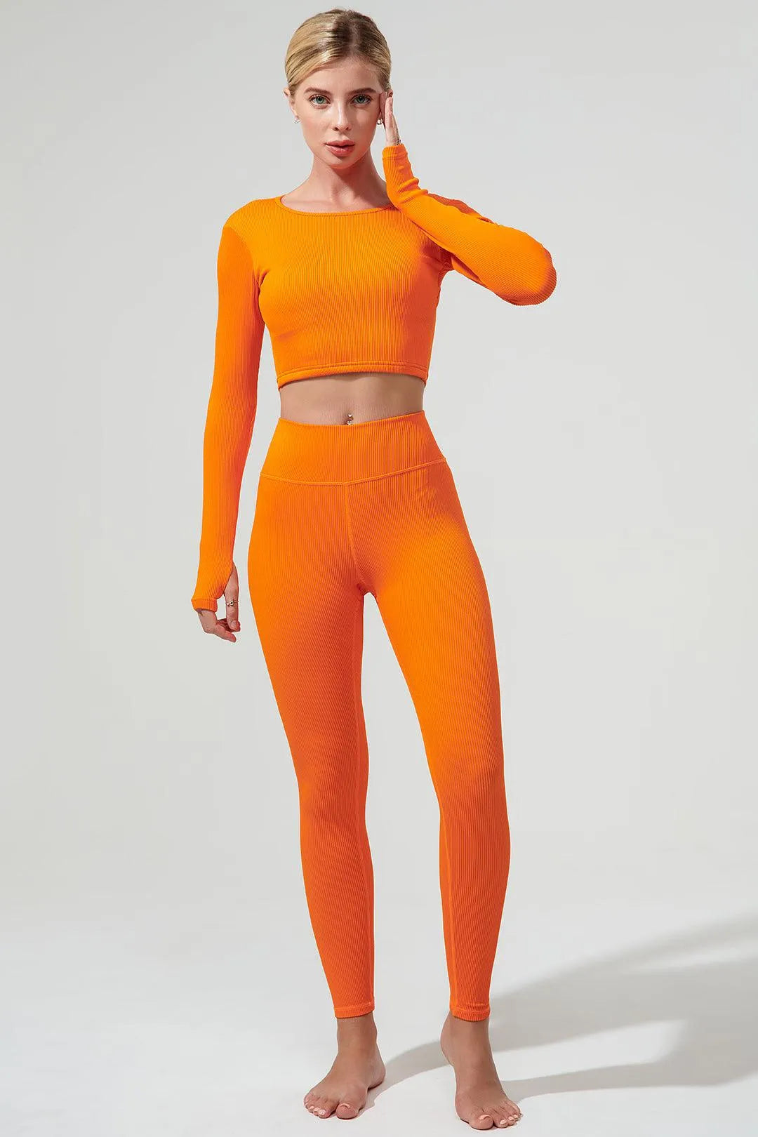 Fendy Long Sleeve Top - Tangerine - Olaben - Womens Bra