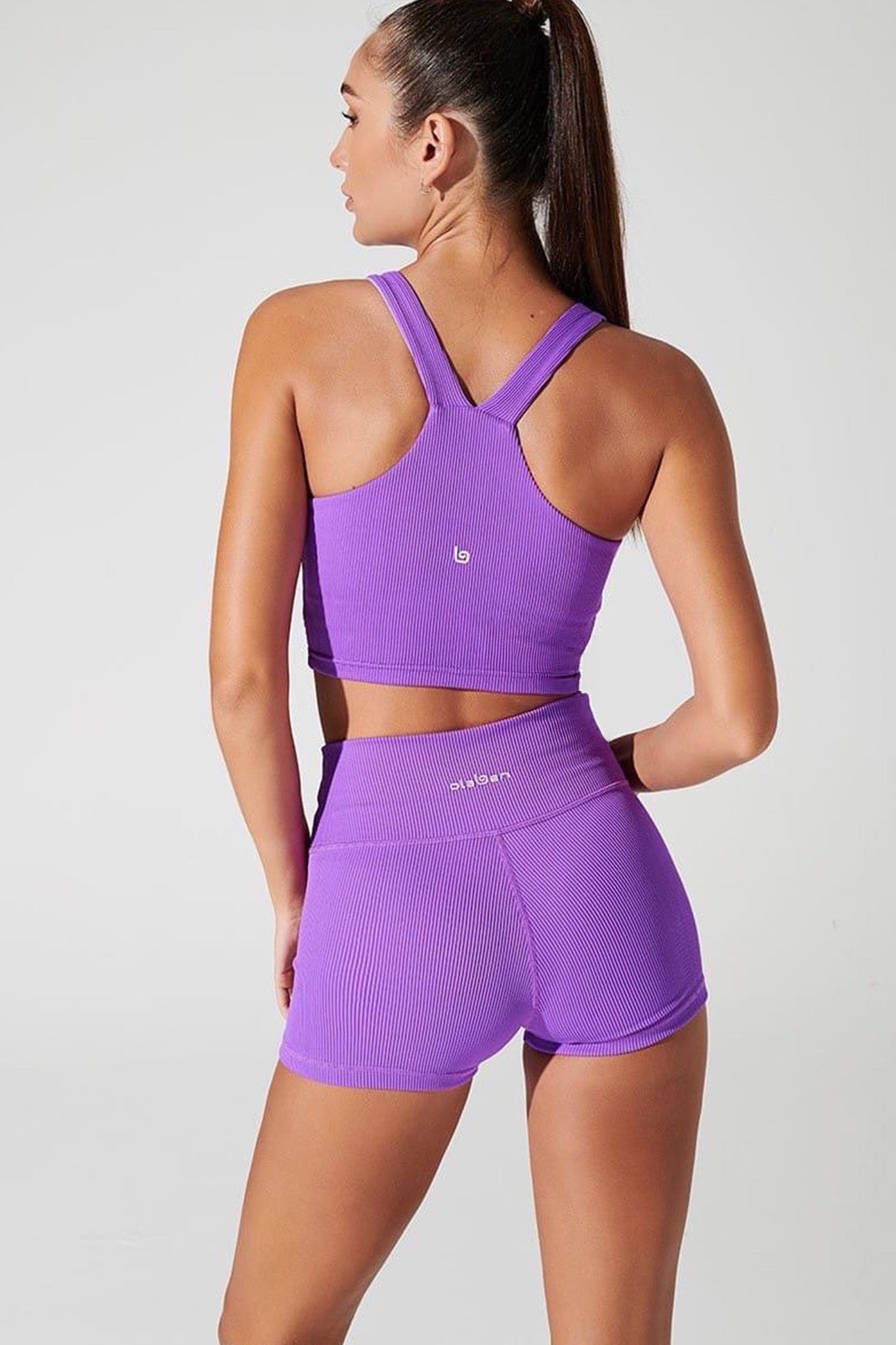 Fever Ribbed Shorts - Deep Lilac