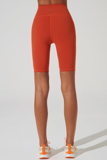 Stylish carmine orange women's shorts in medium size for biking - OW-0103-WSH-OR_3.jpg.