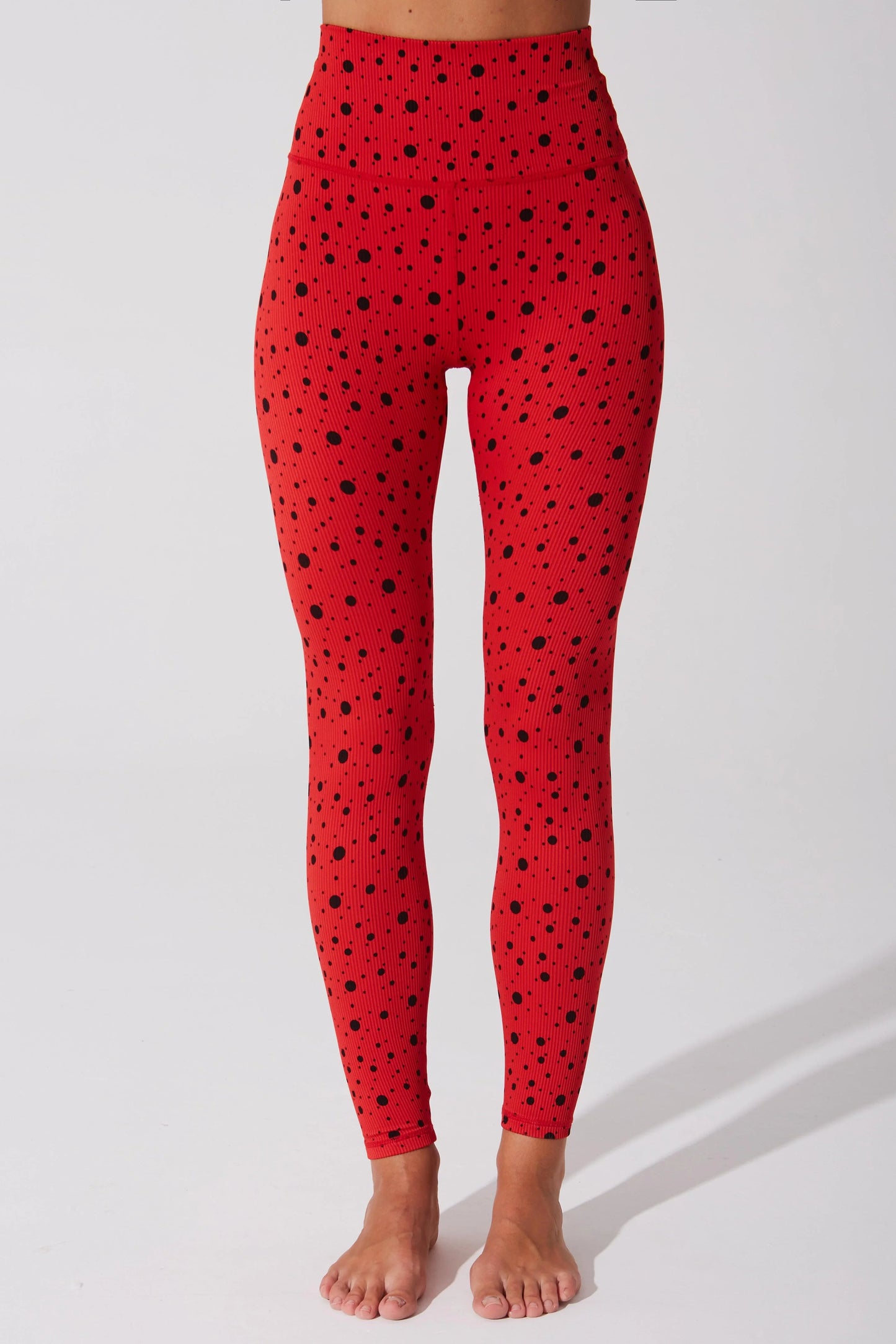 Hafwen Polka Dots Legging - Savvy Red - Olaben - Womens Leggings
