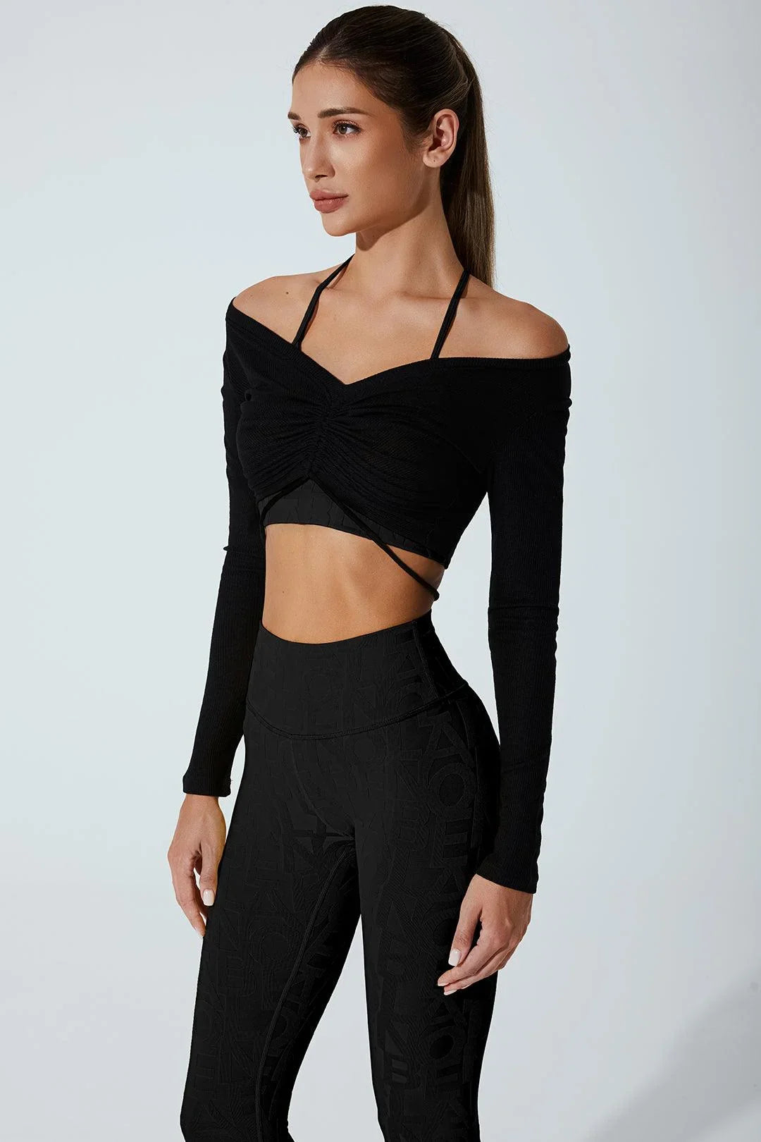 Helen Long Sleeve Drawstring - Black - Olaben - Womens Long Sleeve