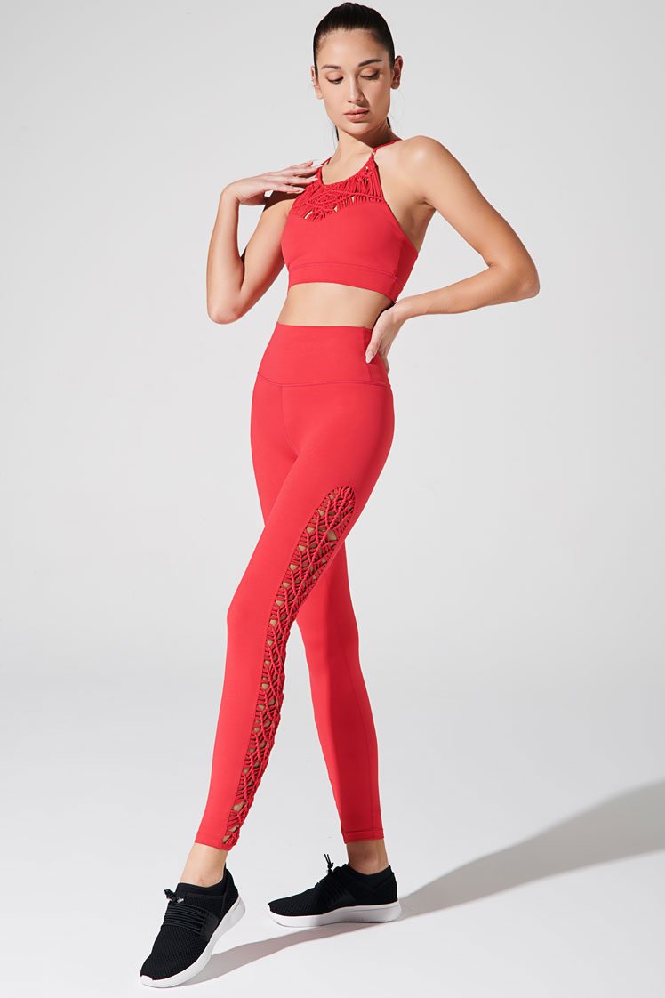 Stylish amaranth red leggings for women, perfect for any occasion. Product code: OW-0115-WLG-RD.