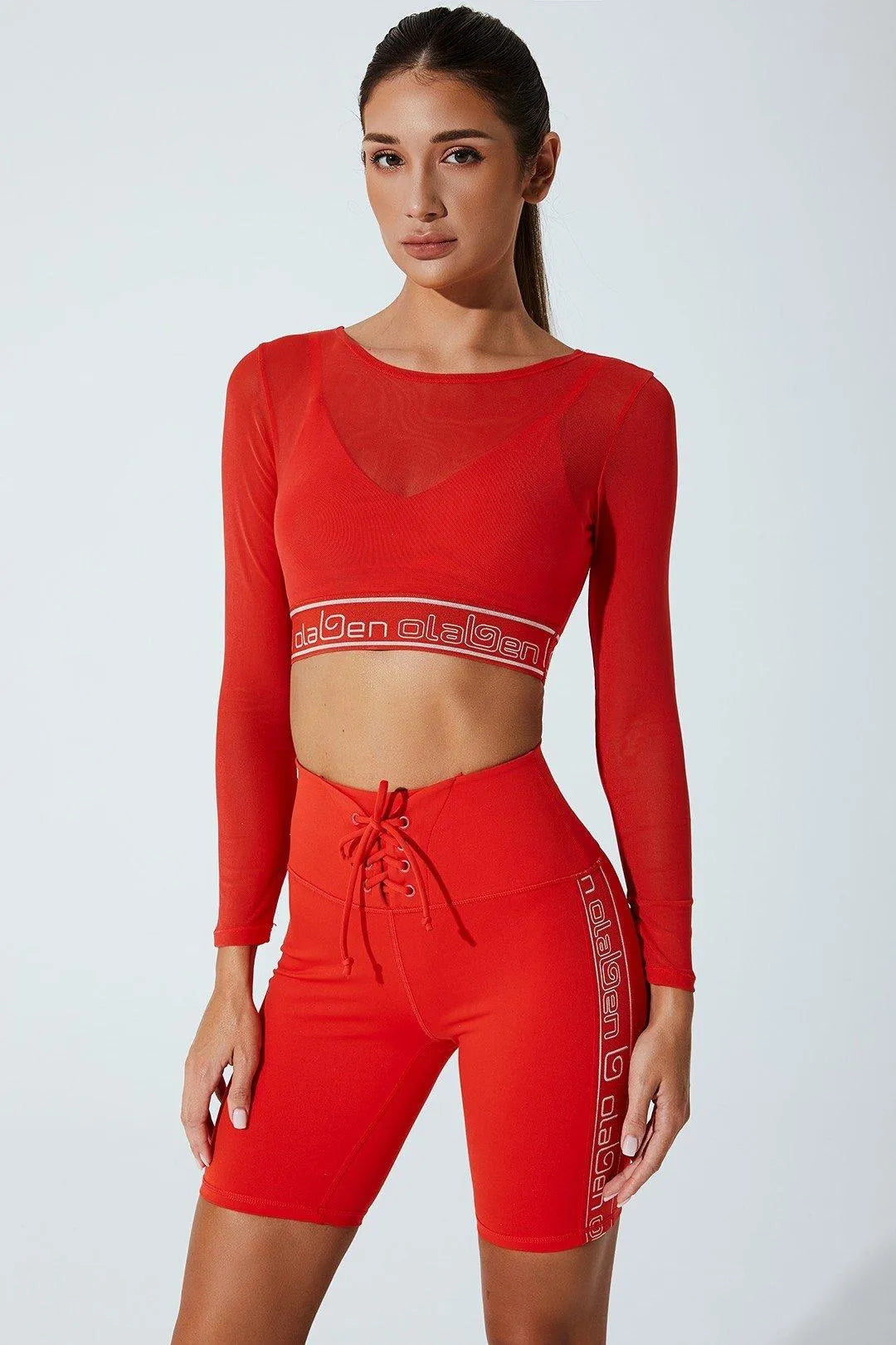 Kiera Biker Short - Venetian Red - Olaben - Womens Shorts
