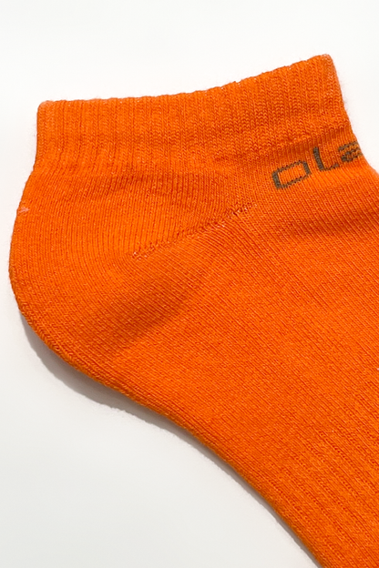 Colorful fall fantasy socks with a short kissy design in vibrant orange - OW-0152-USO-OR_5.