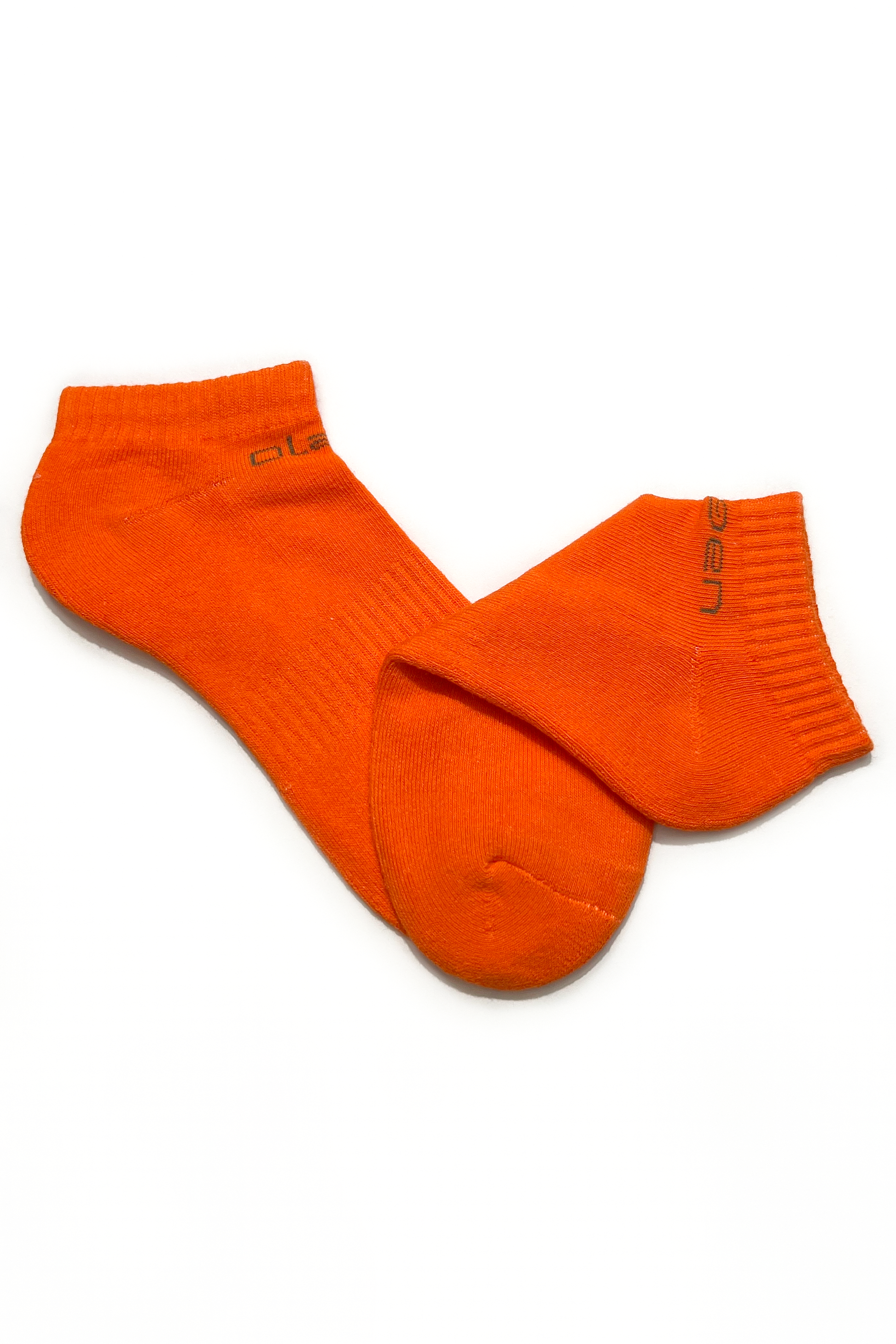 Colorful fall fantasy socks with a short kissy design in vibrant orange - OW-0152-USO-OR_6.