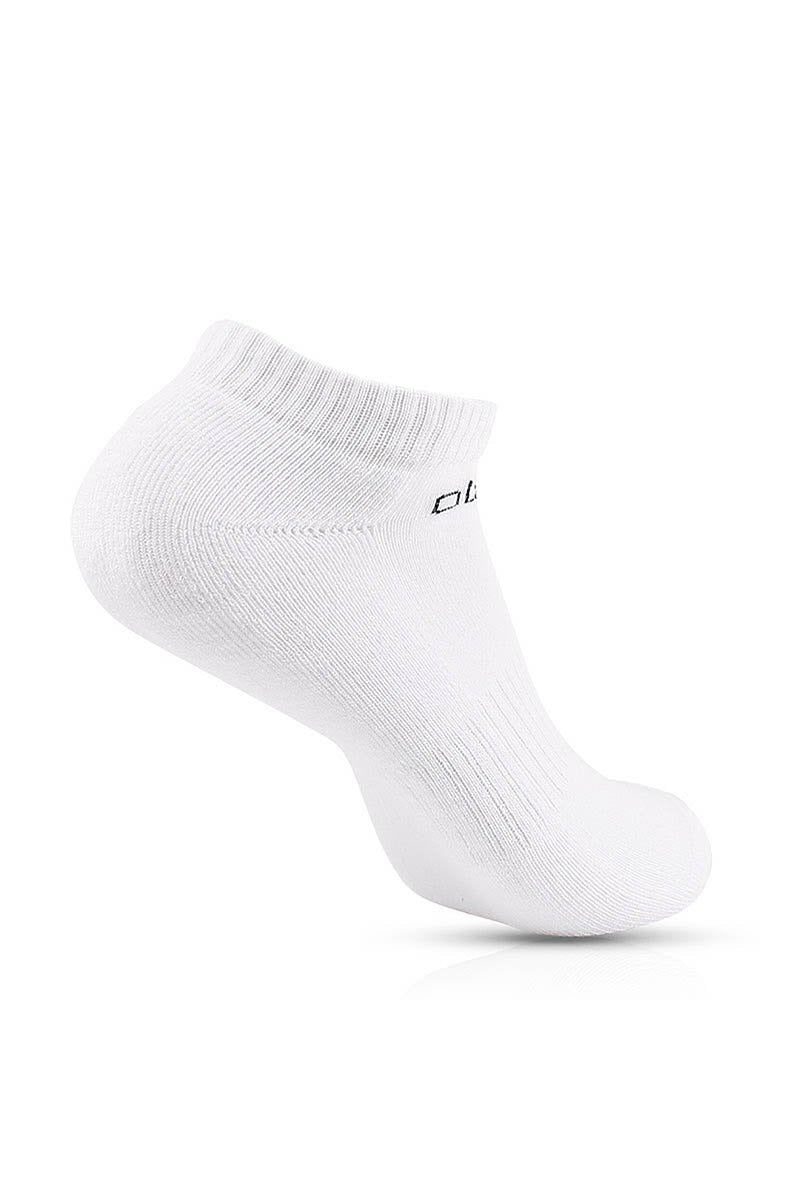 Pair of white short socks with kissy design, style OW-0152, size 2, in USO-WT.