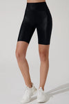 Koral Shiny Biker Short - Jet Black - Olaben - Womens Shorts