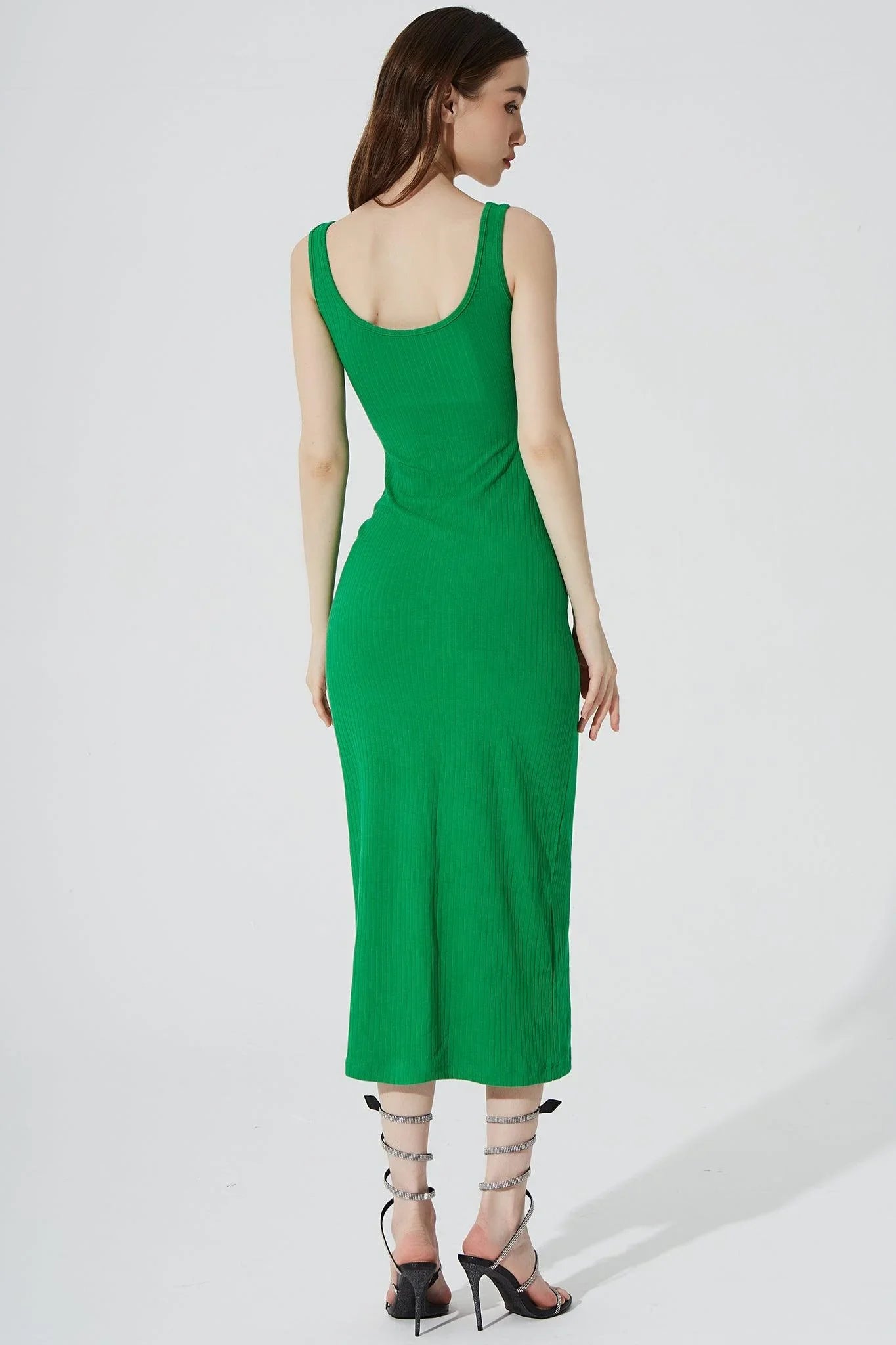 Kyan Midi Dress - Fern Green - Olaben - Womens Dress