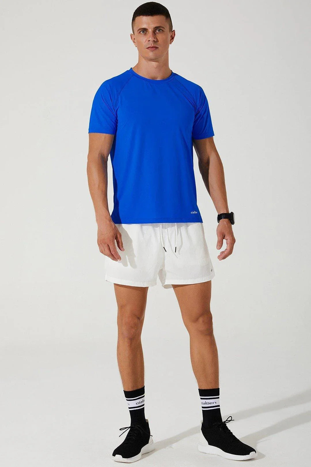 Leocade Crew Neck Tee - Blue - Olaben - Mens Short Sleeve