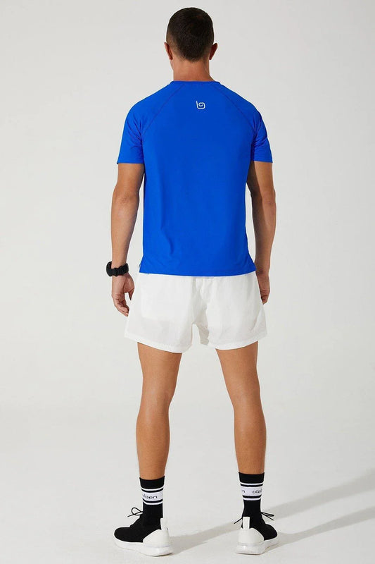 Leocade Crew Neck Tee - Blue - Olaben - Mens Short Sleeve