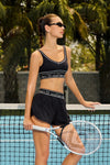 Luxe Balance Sport Bra & Race Day Running Shorts - Black - Olaben - Bundle