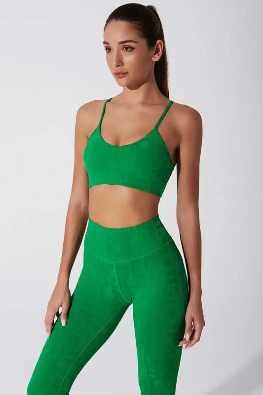 Olaben Classic Lumière Bra 3D in Dark Green — 3D embossed bra, hero studio shot