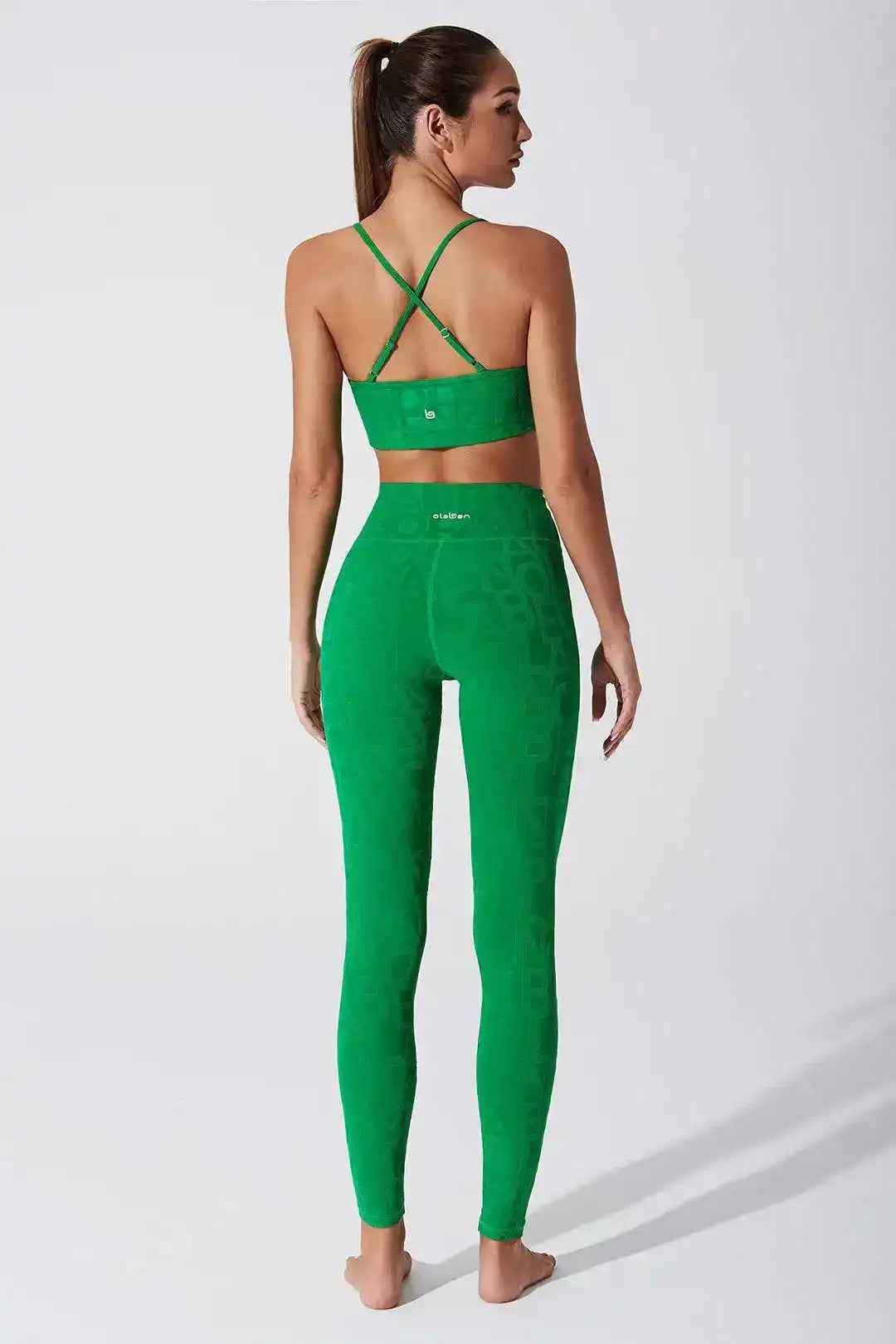 Olaben Classic Lumière Bra 3D in Dark Green — 3D embossed bra, back view