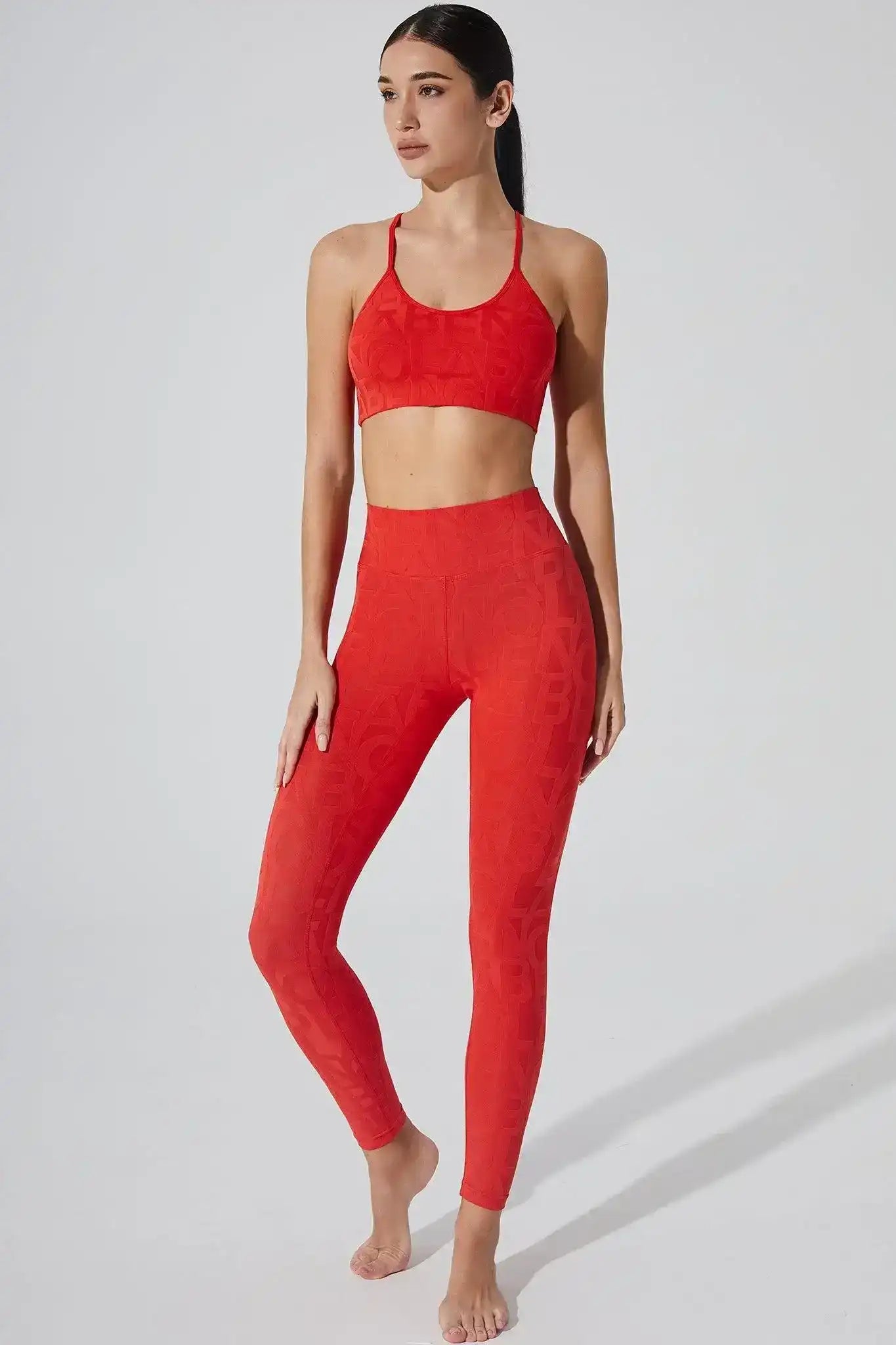 Olaben Classic Lumière Bra 3D in Haute Red — 3D embossed signature bra, hero studio shot