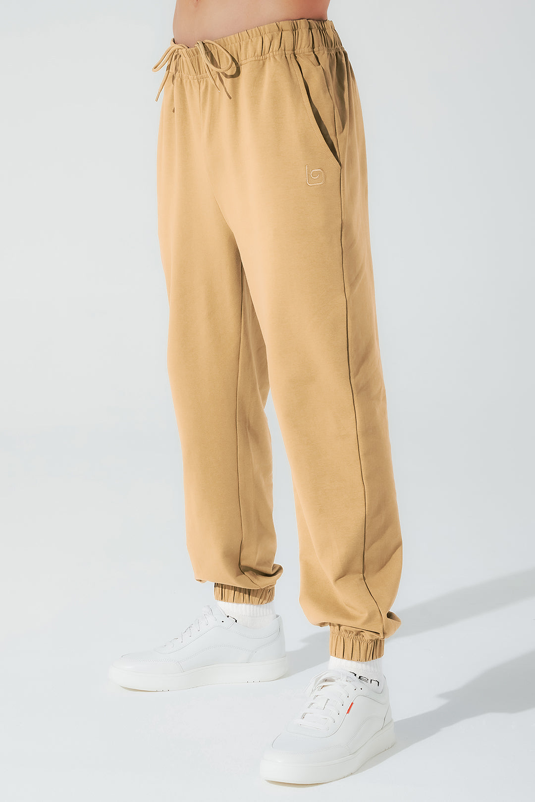 Beige cappuccino men's sweatpants and trousers by Janet, style OW-0034-MTR-BG, in image 2.