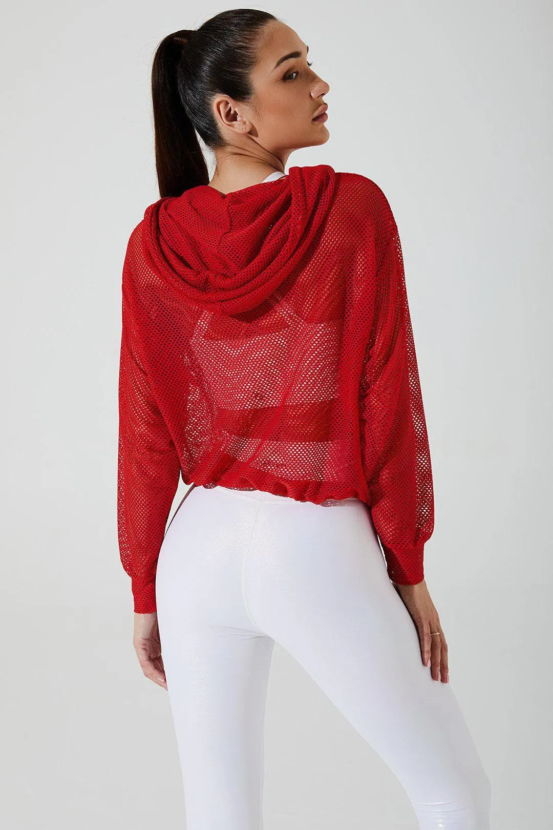 Mesh Carlo Hoodie - Goji Berry - Olaben - Womens Hoodie