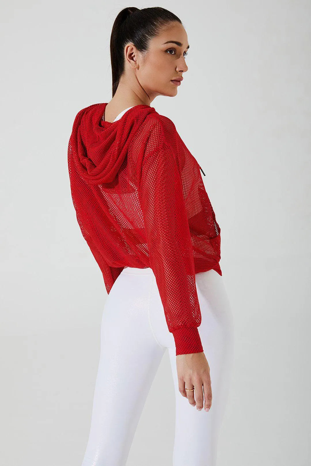 Mesh Carlo Hoodie - Goji Berry - Olaben - Womens Hoodie