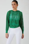 Mesh Carlo Hoodie - Green Holly - Olaben - Womens Hoodie