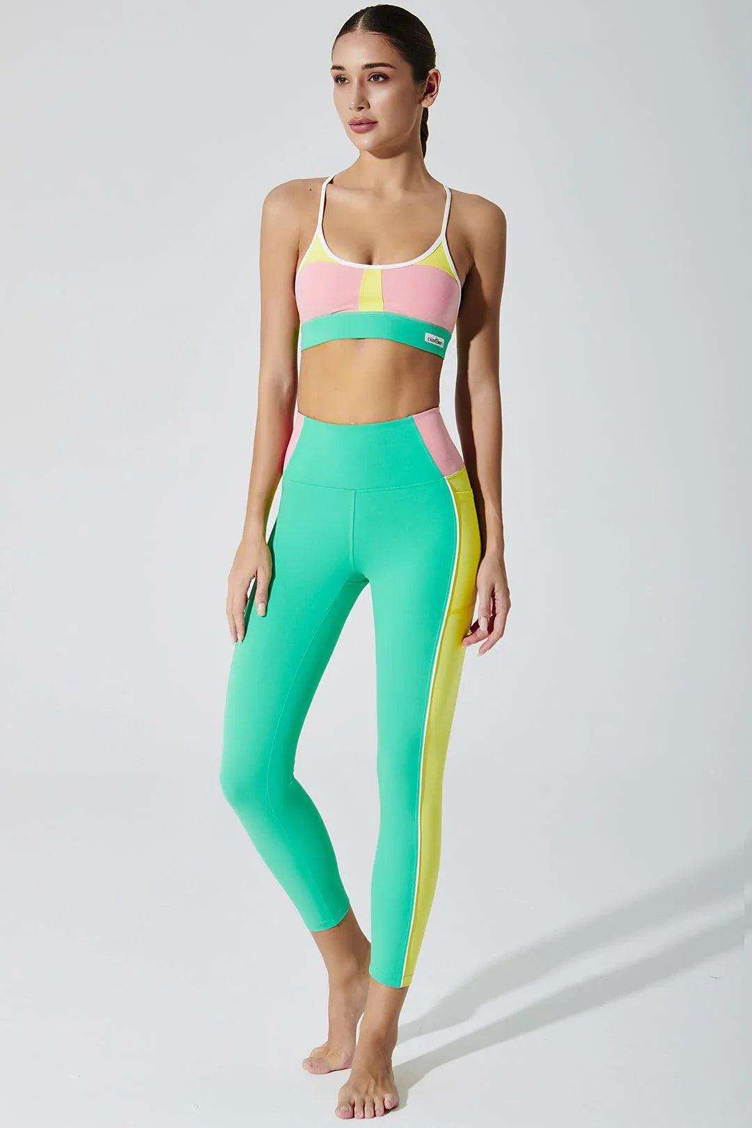 Mona Colorblock Legging - Pastel - Olaben - Womens Leggings