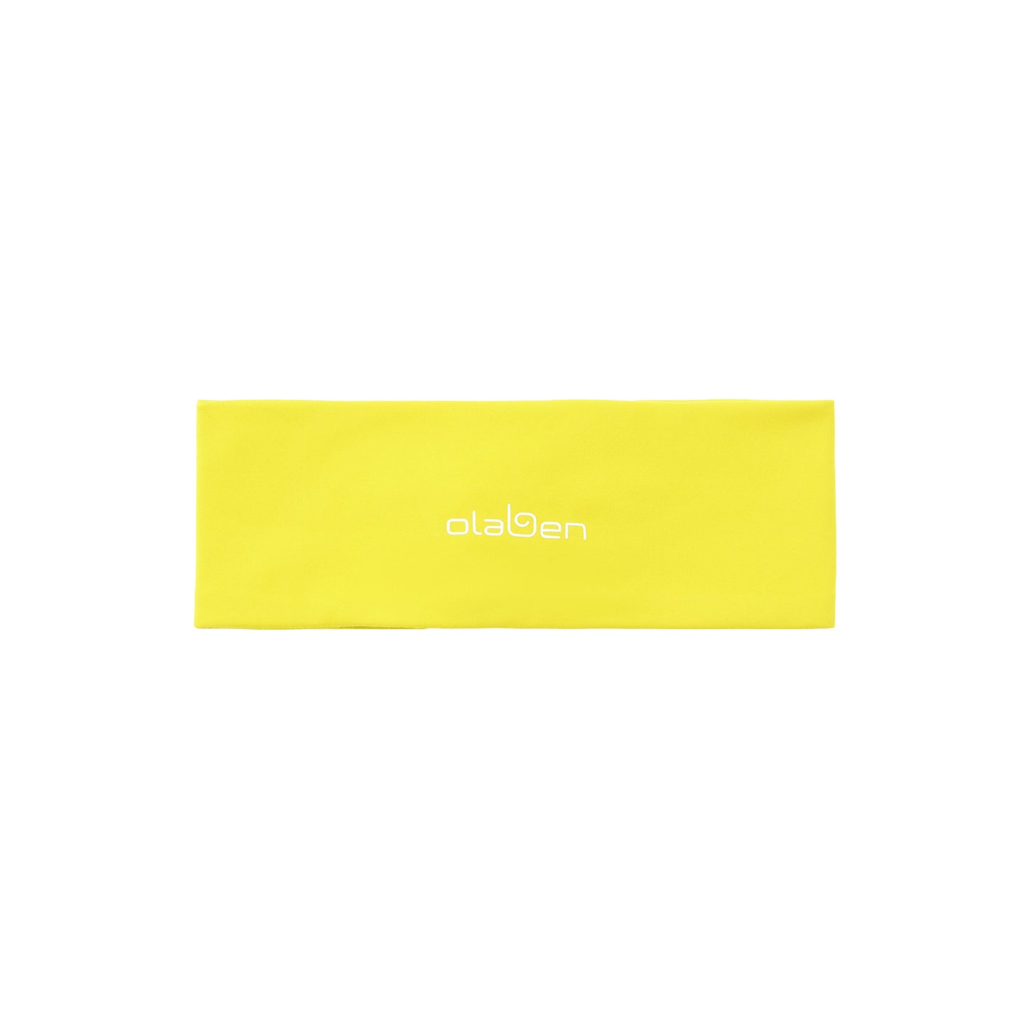 Colorful wild rice yellow headband with OLABEN logo, perfect for adding a stylish touch.