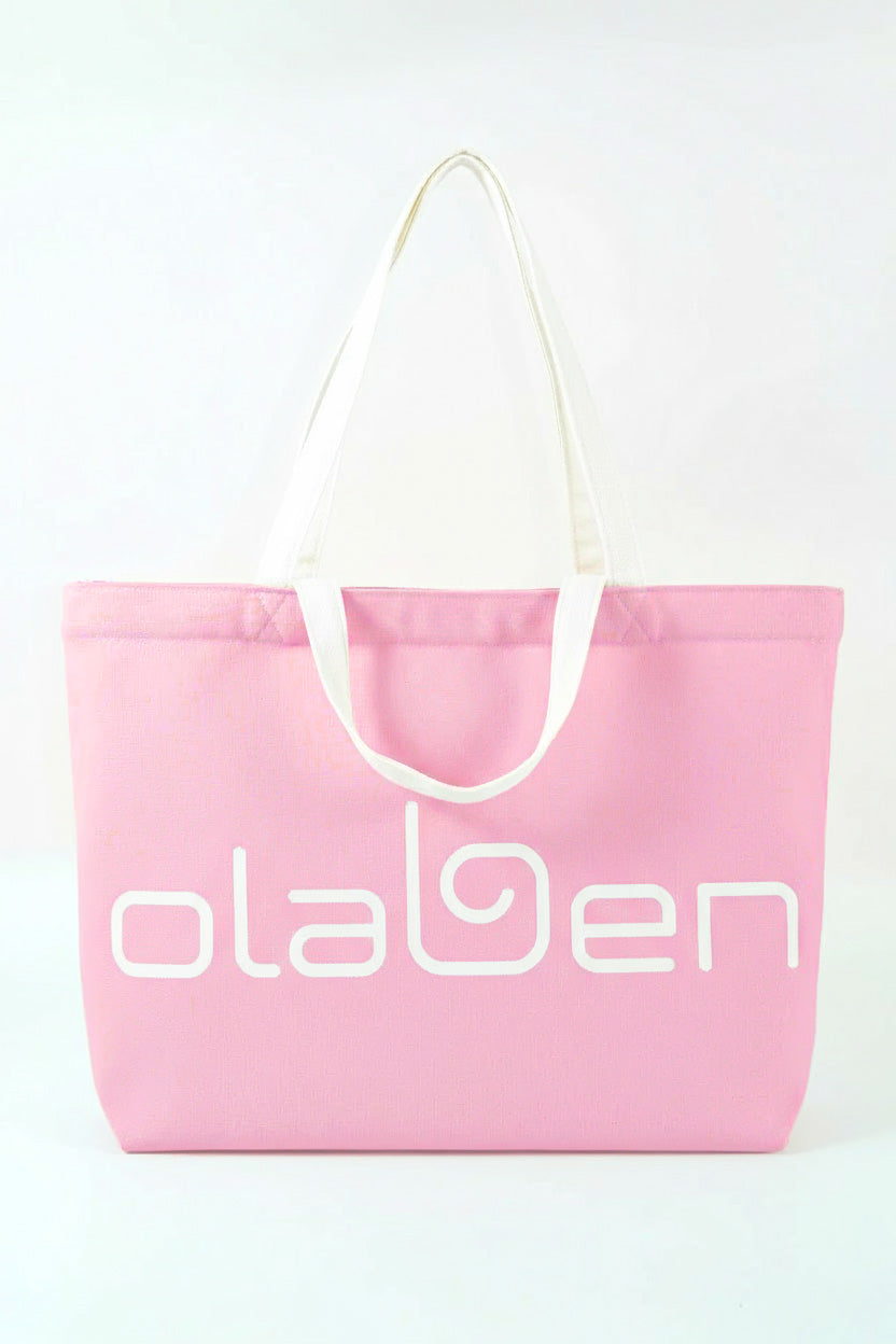 Olaben Multi Strap Canvas Tote Bag - Baby Pink - Olaben - Bags