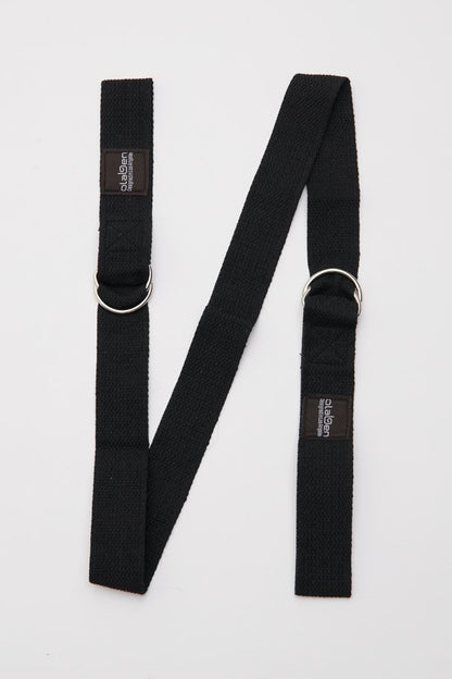 Black yoga strap equipment for stretching and flexibility - OW-0157-UEQ-BK - Image 4.